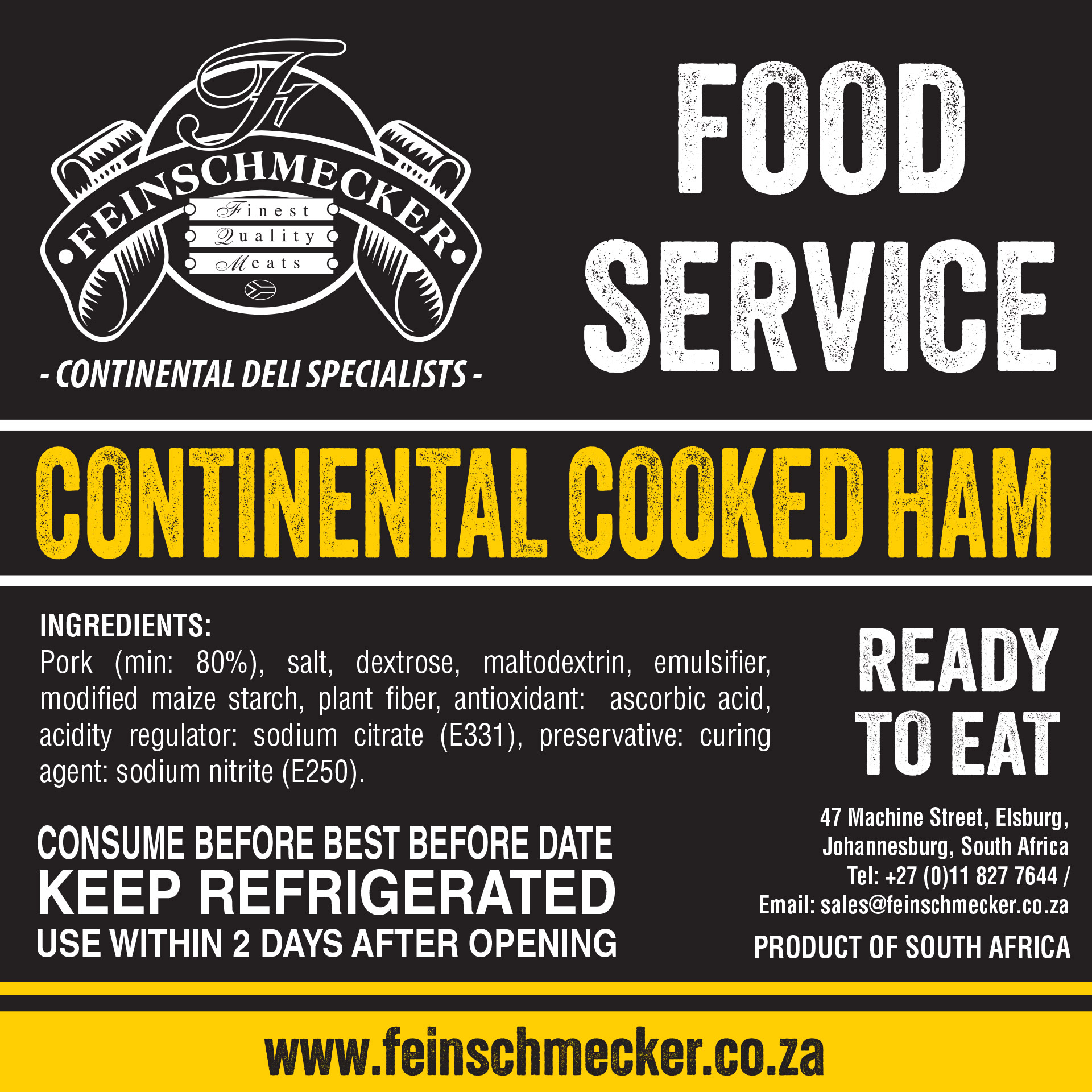 Catering Sliced Continental Cooked Ham