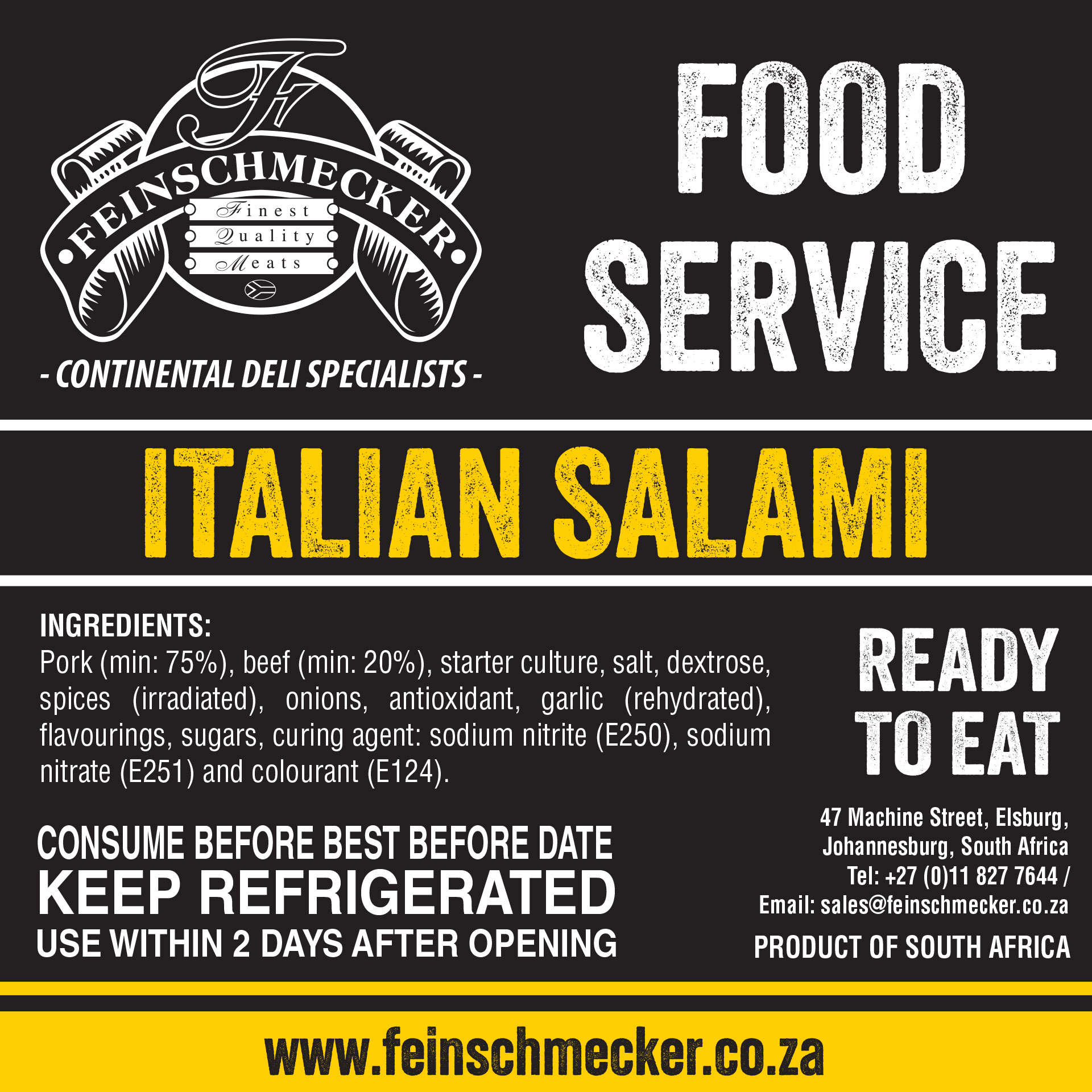 Catering Sliced Italian Salami Medium