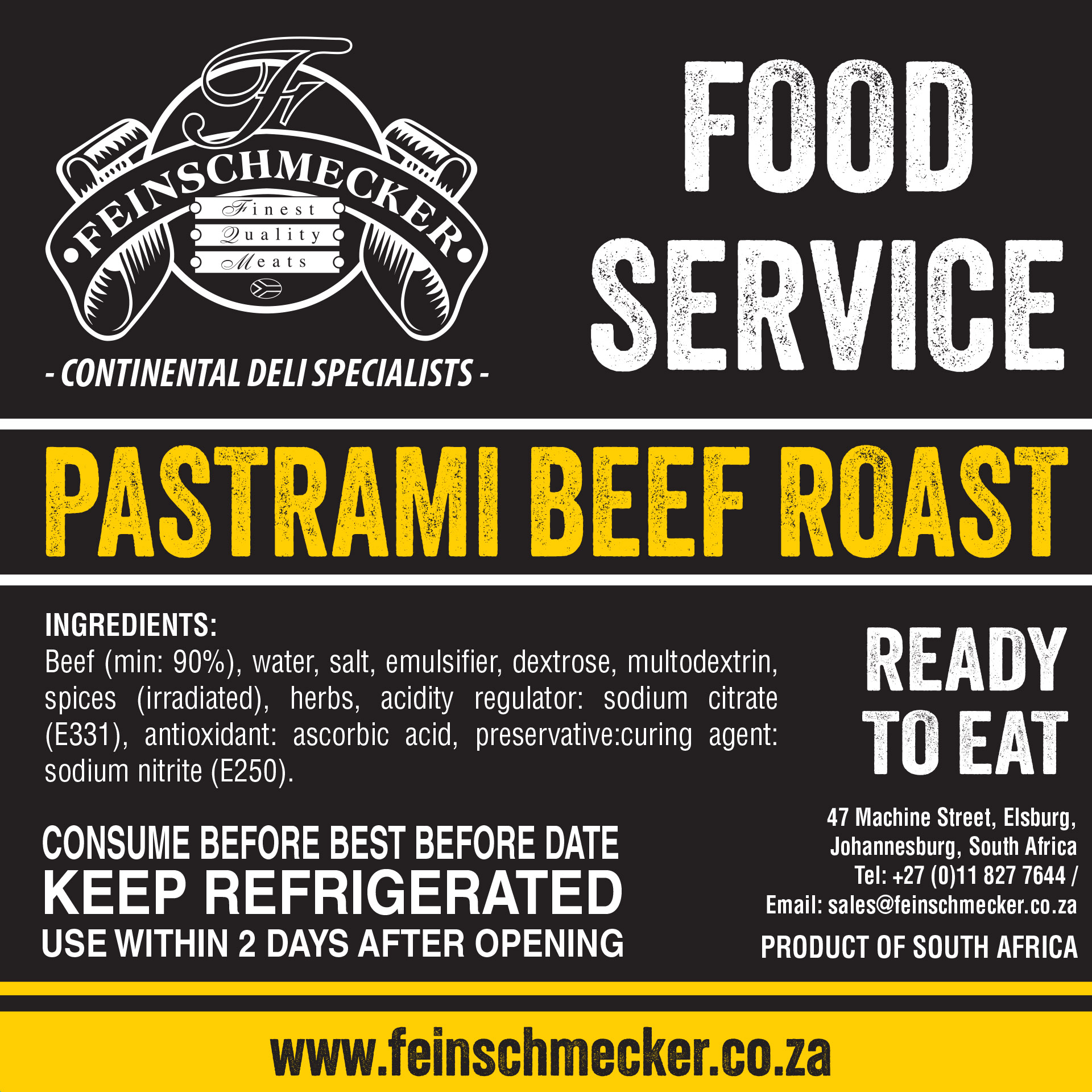 Catering Sliced Pastrami Beef Roast