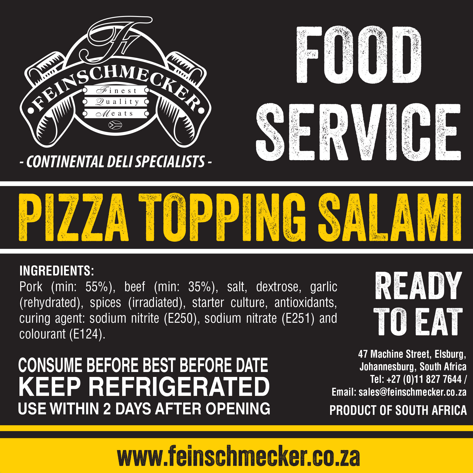 Catering Sliced Pizza Salami Premium, Medium