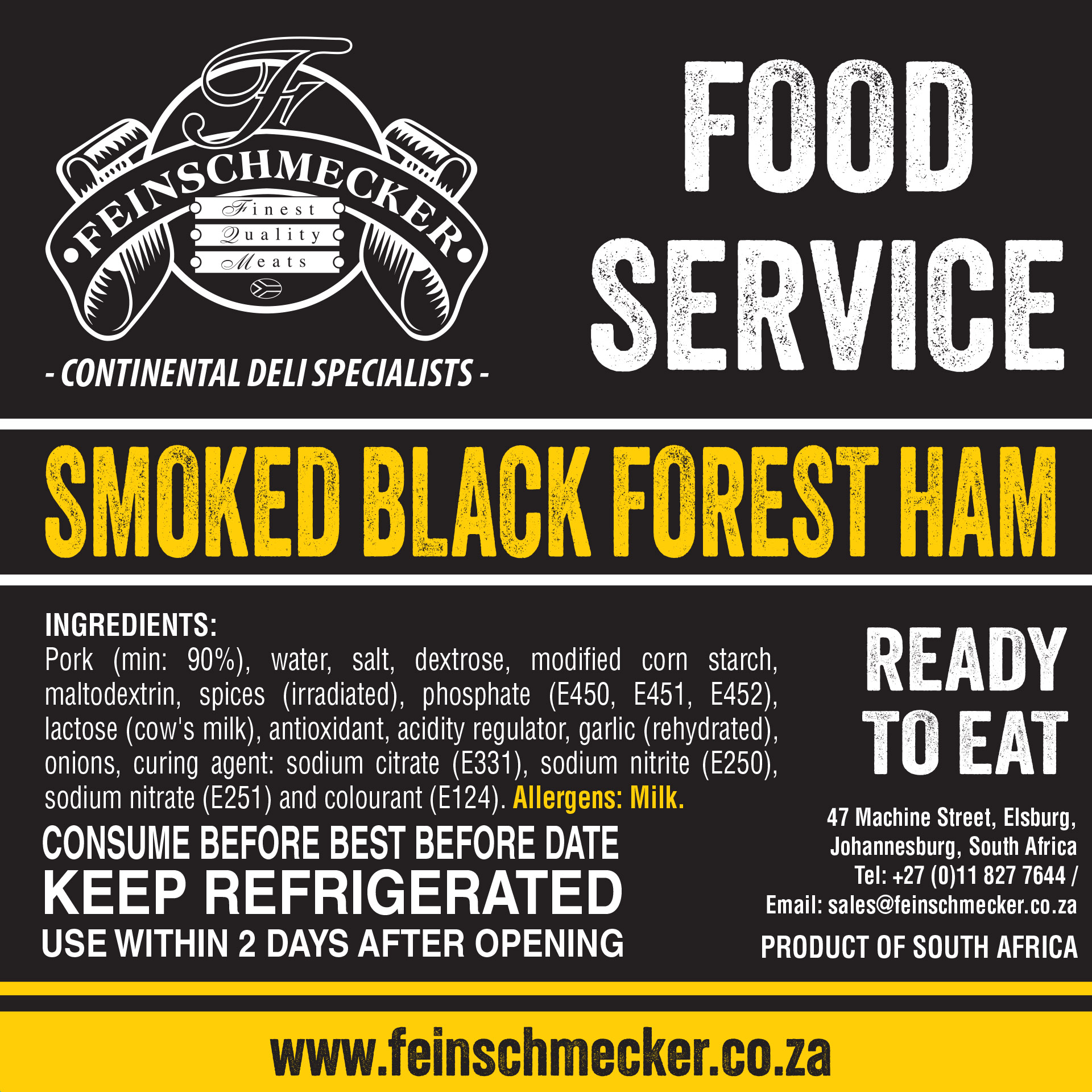 Catering Sliced Black Forest Ham, Smoked