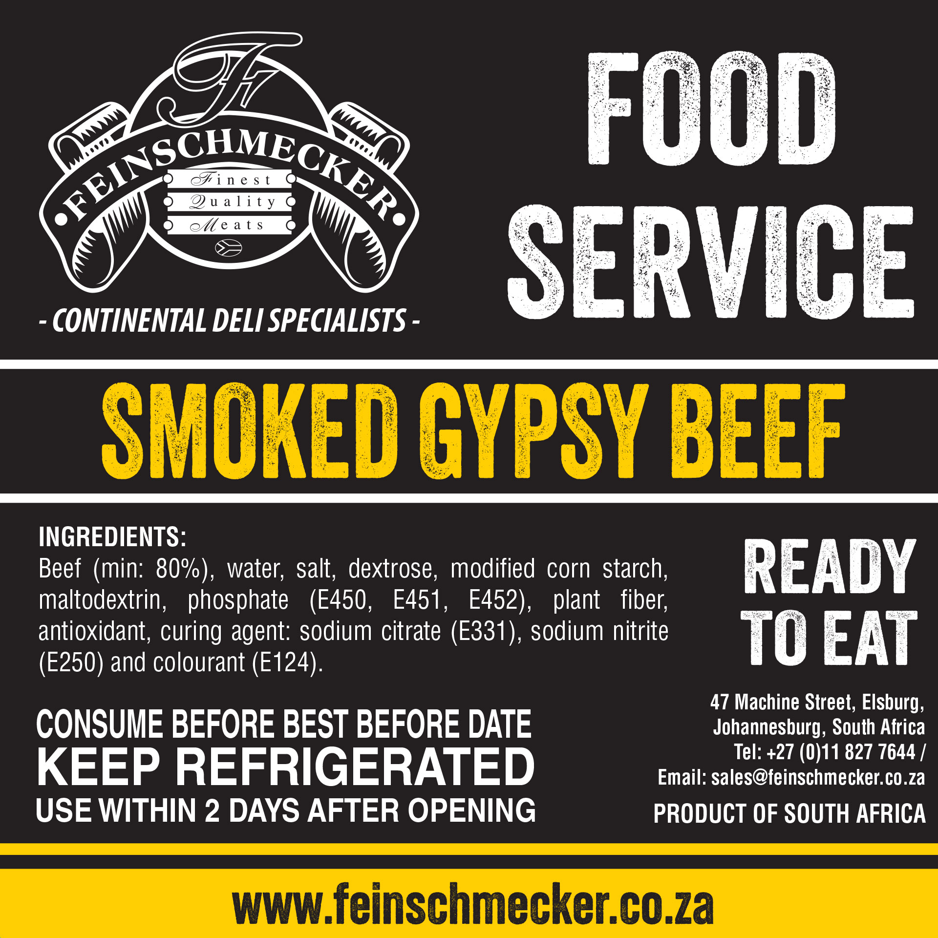 Catering Sliced Gypsy Beef, Smoked
