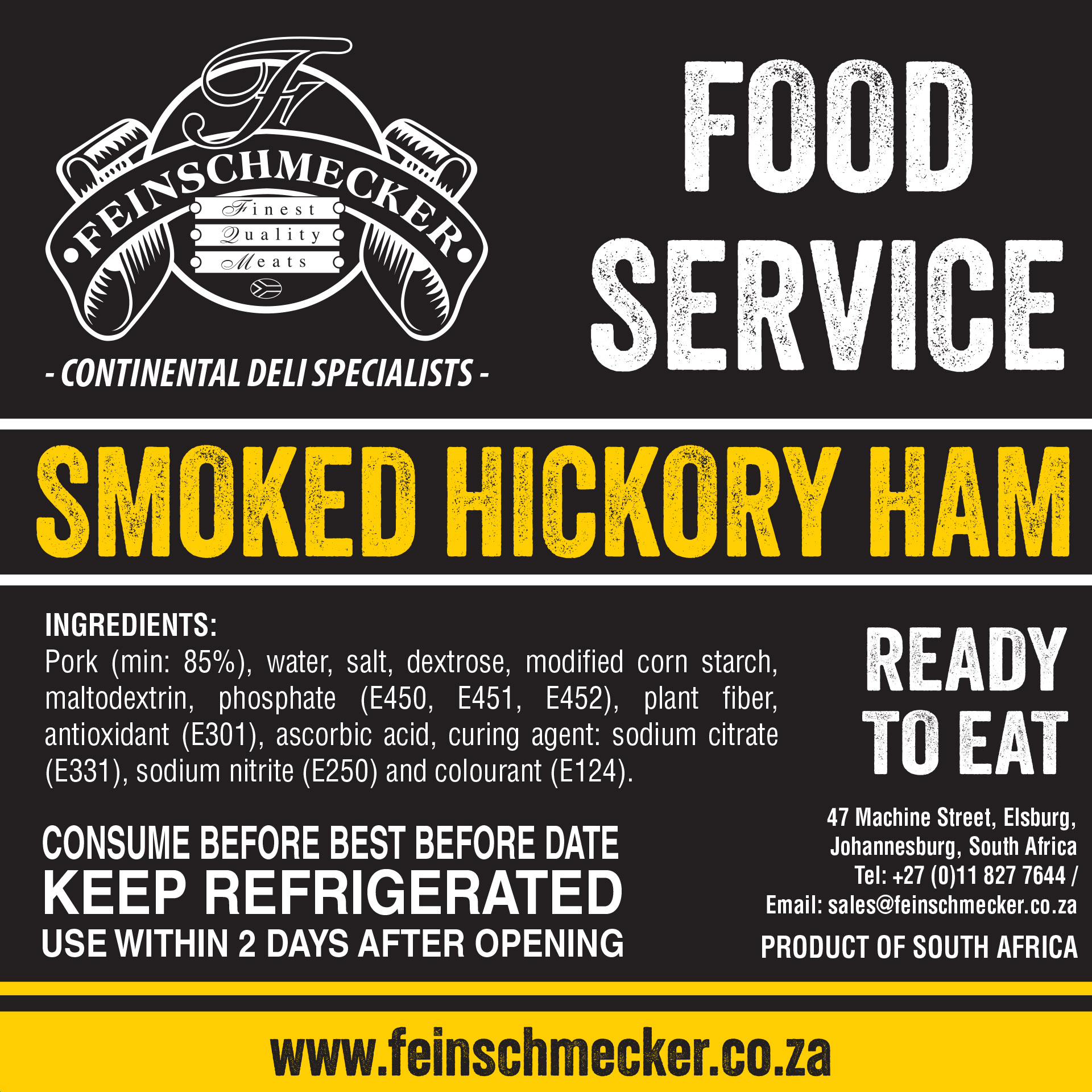 Catering Sliced Hickory Ham, Smoked