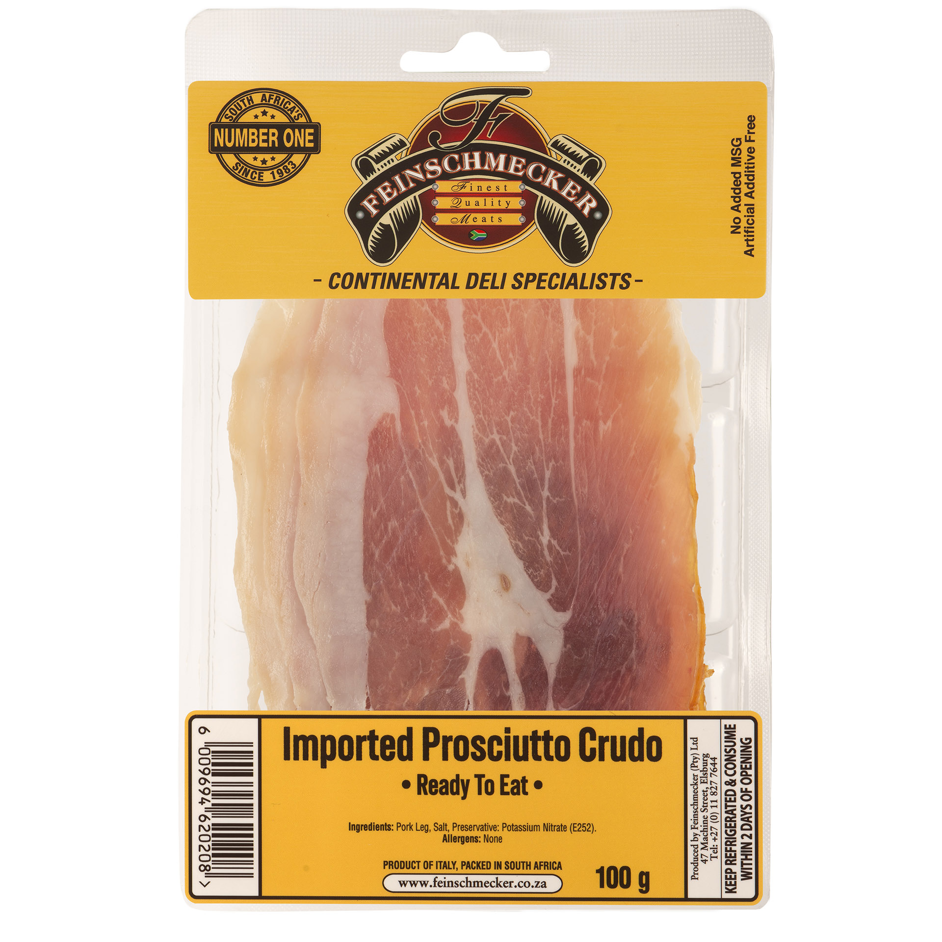 Prosciutto Crudo, Imported Italian