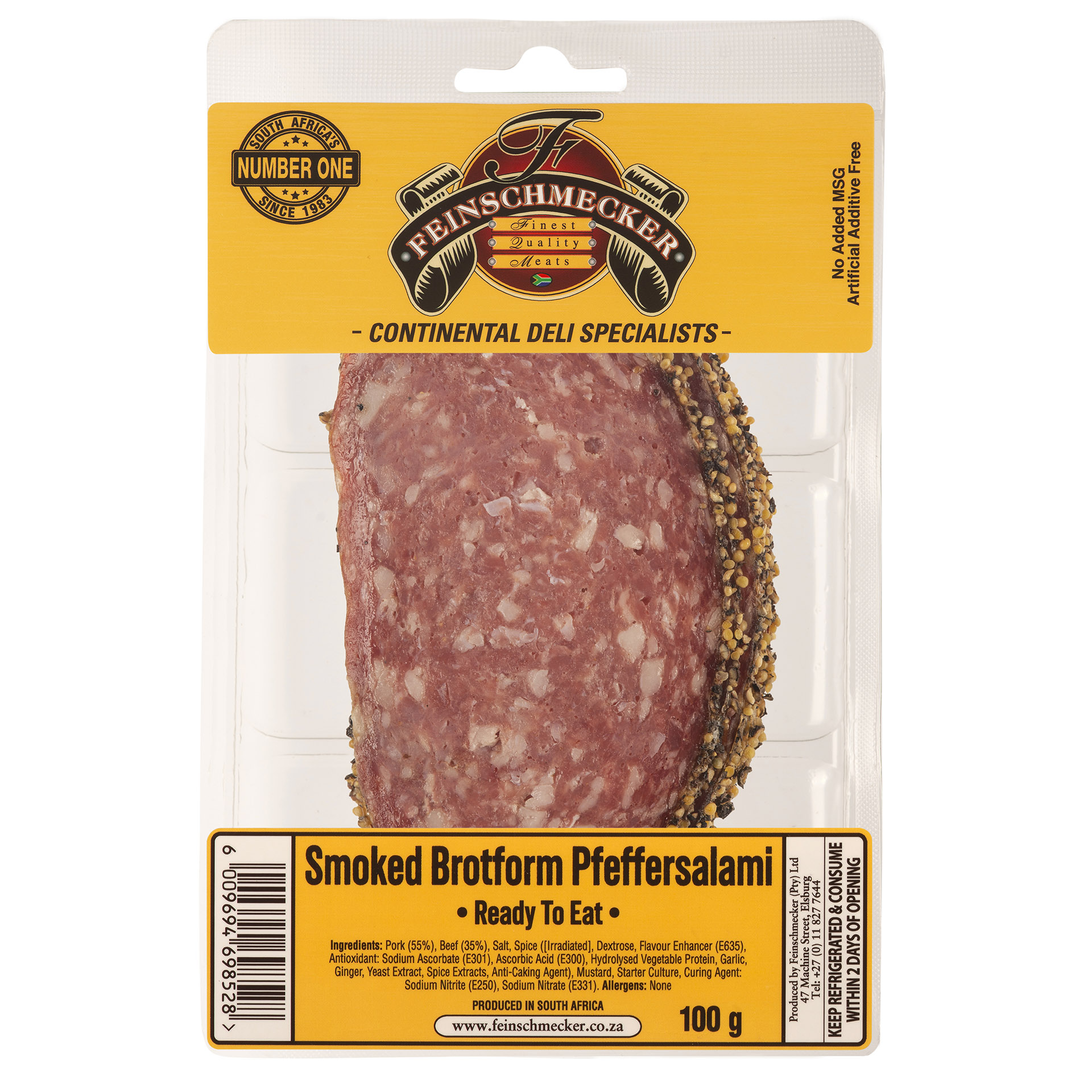 Brotform Pfeffersalami, Smoked