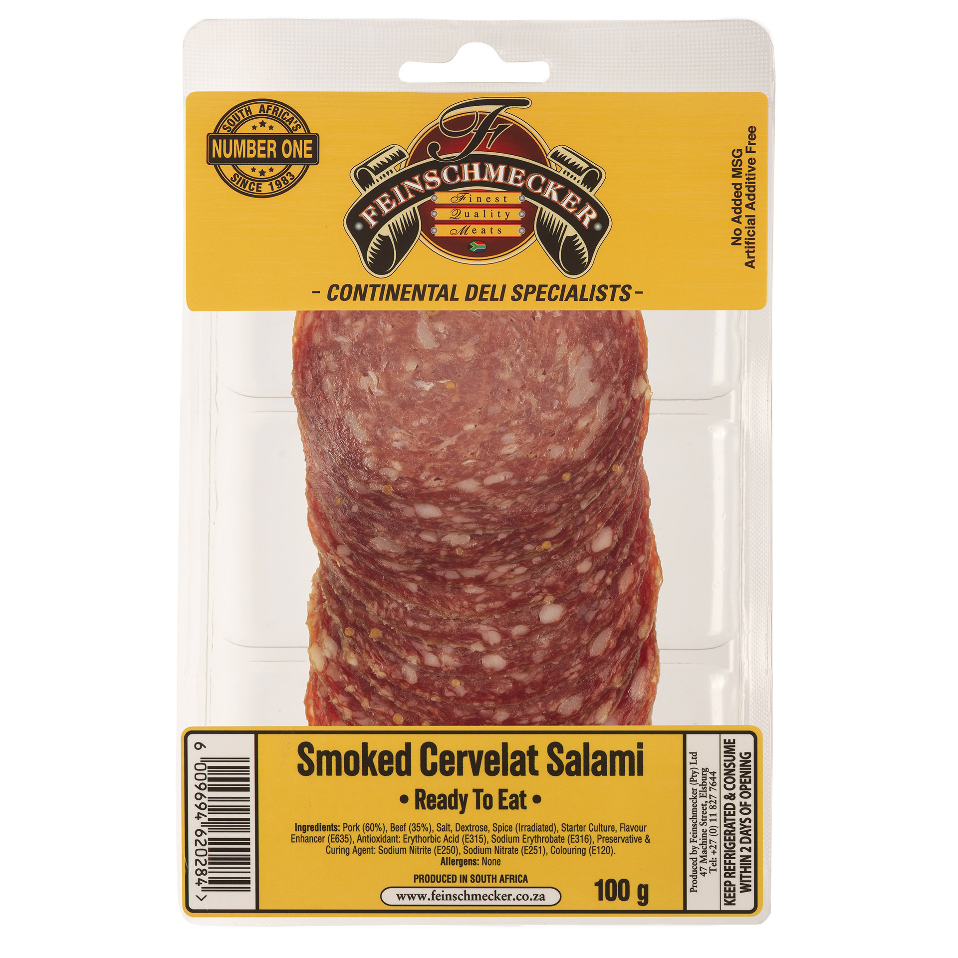 Cervelat Salami Large, Smoked