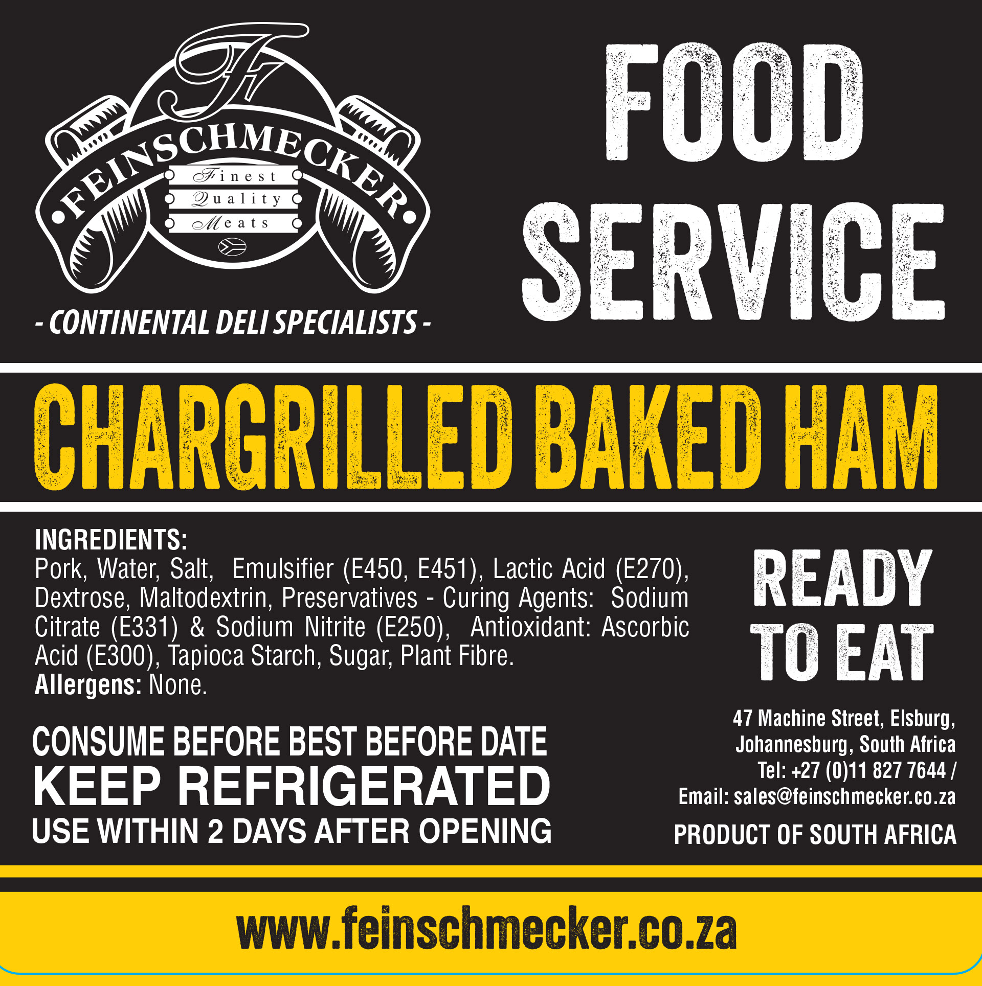Catering Sliced Chargrilled Baked Ham