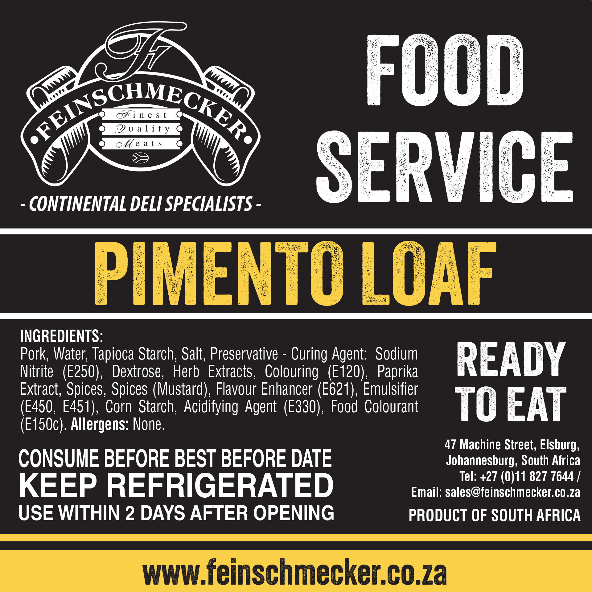 Catering Sliced Pimento Loaf, Premium