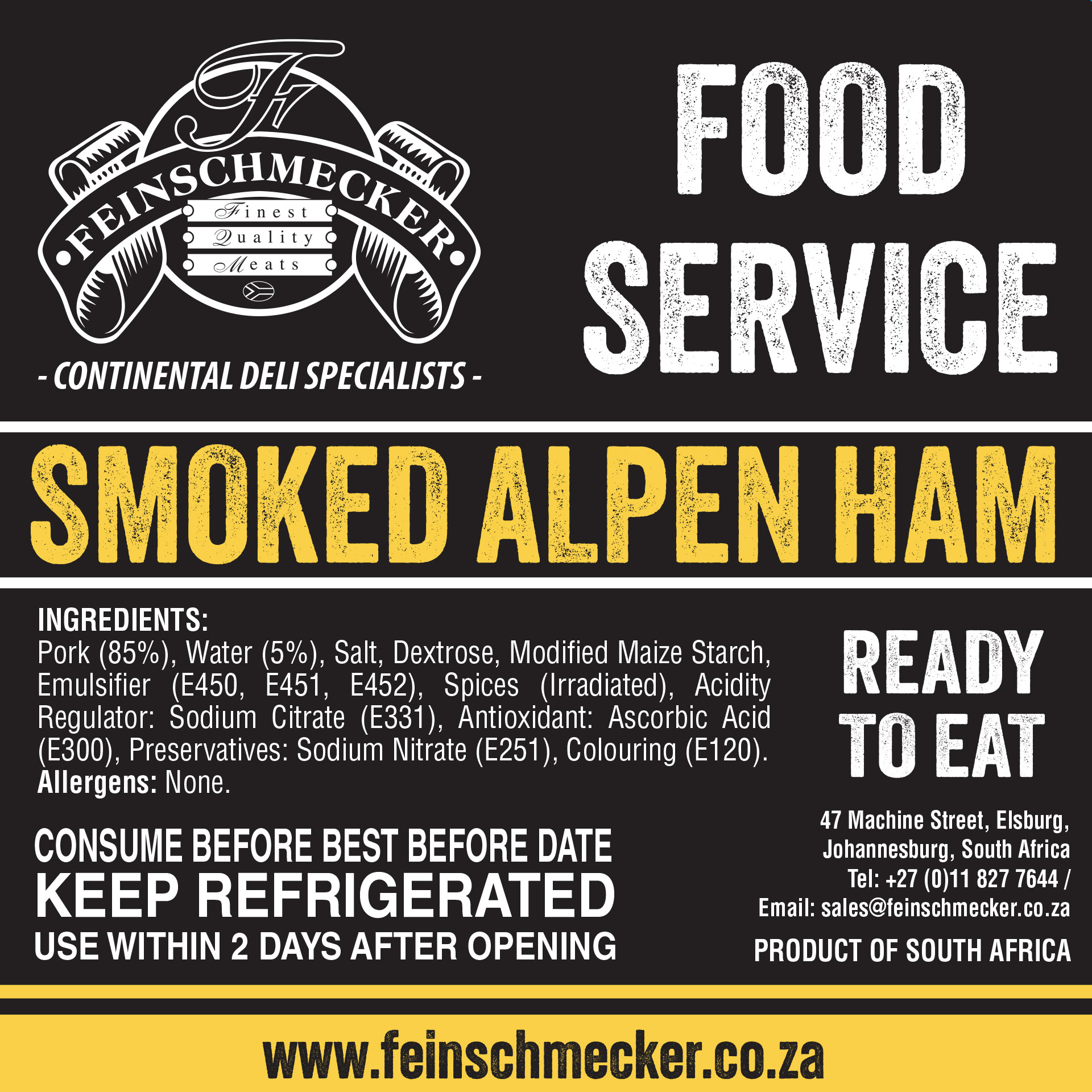 Catering Sliced Smoked Alpen Ham