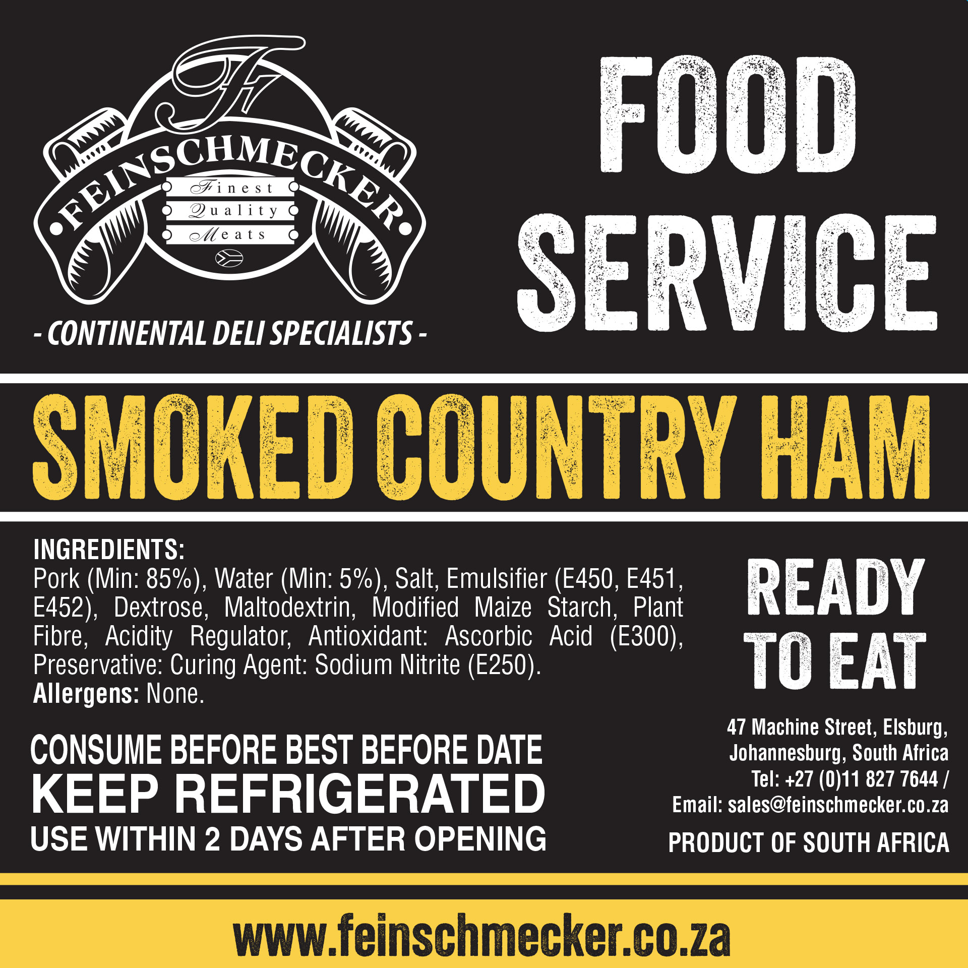 Catering Sliced Country Ham, Smoked
