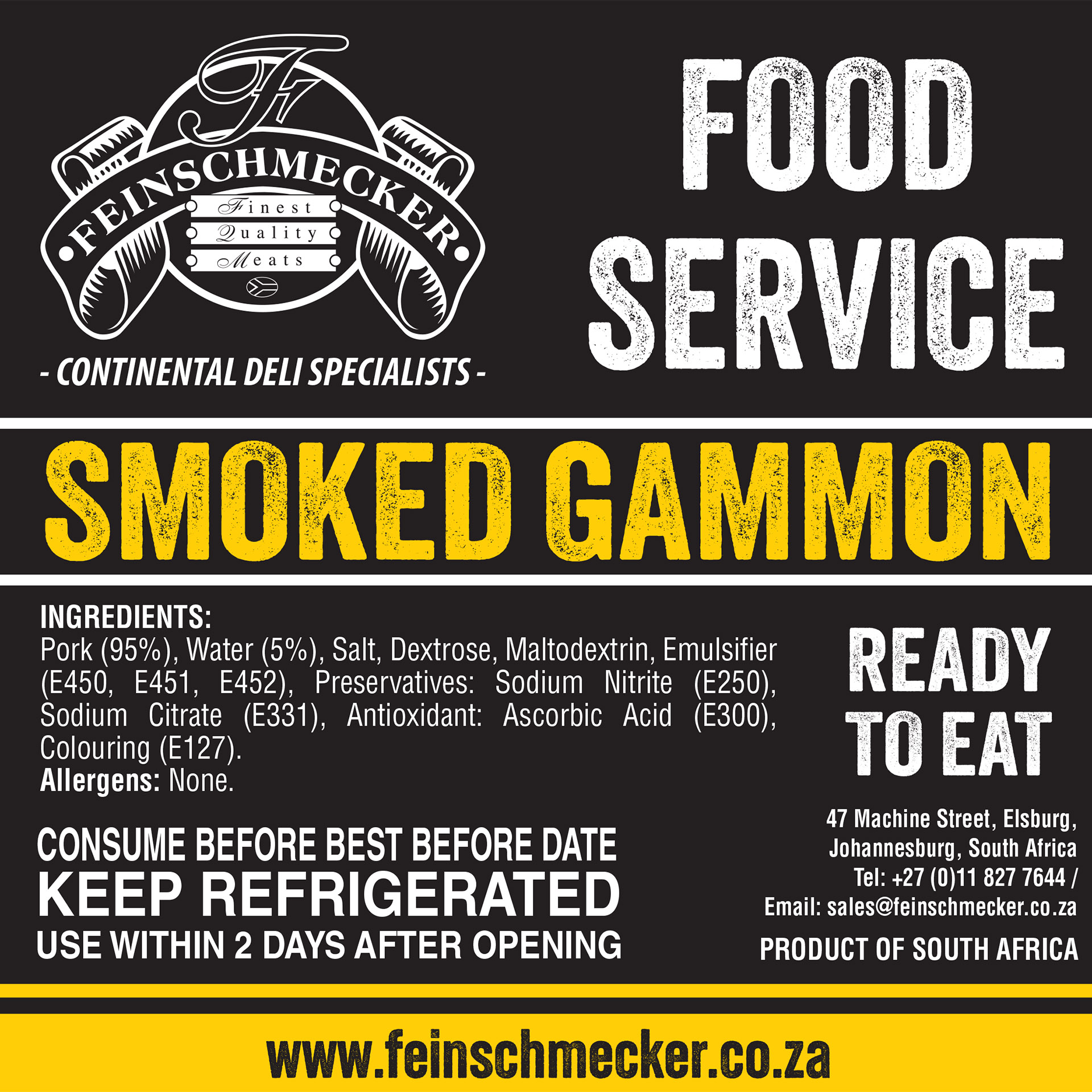 Catering Sliced Gammon Boneless (Smoked, Cooked & Glazed)