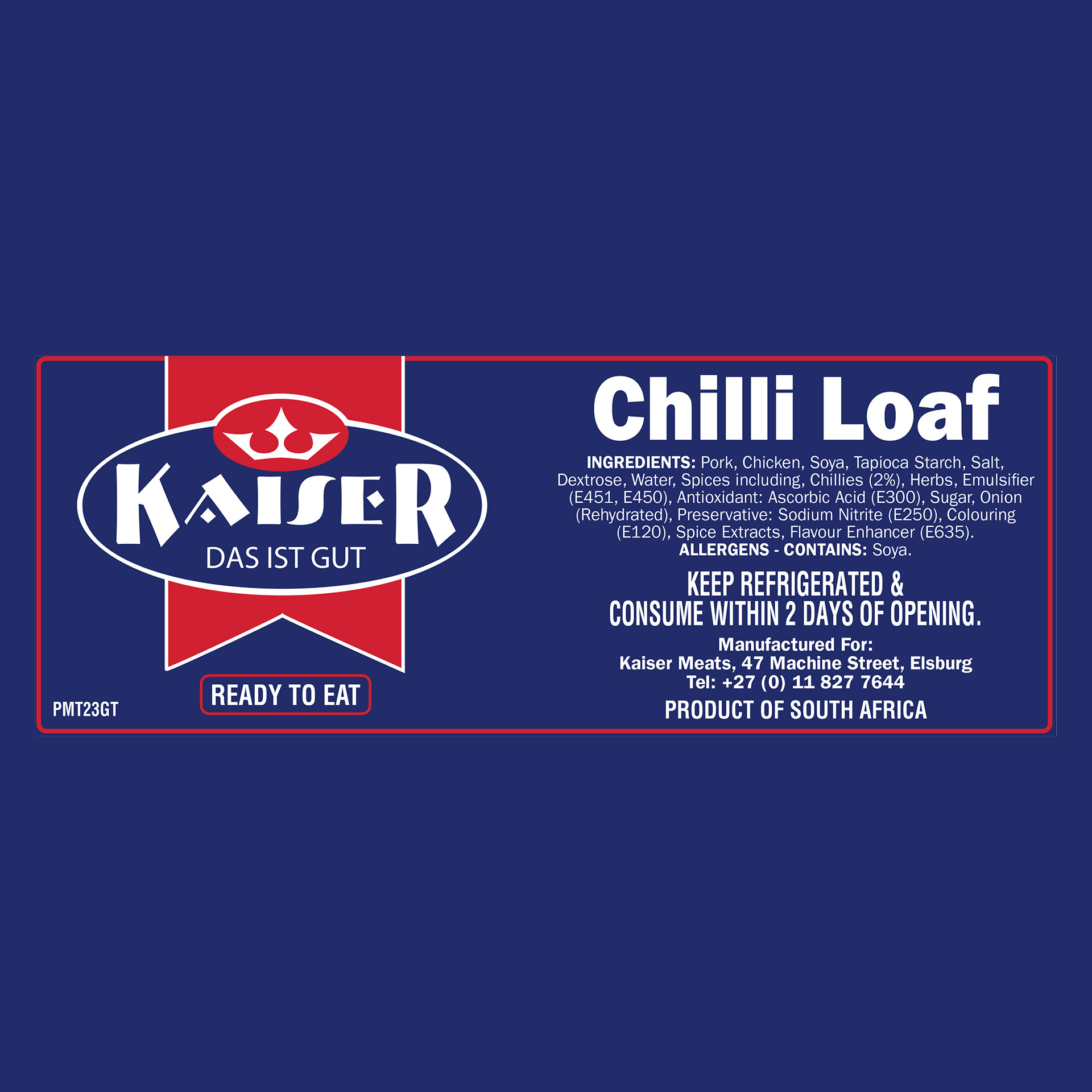 Catering Sliced Kaiser Chilli Loaf