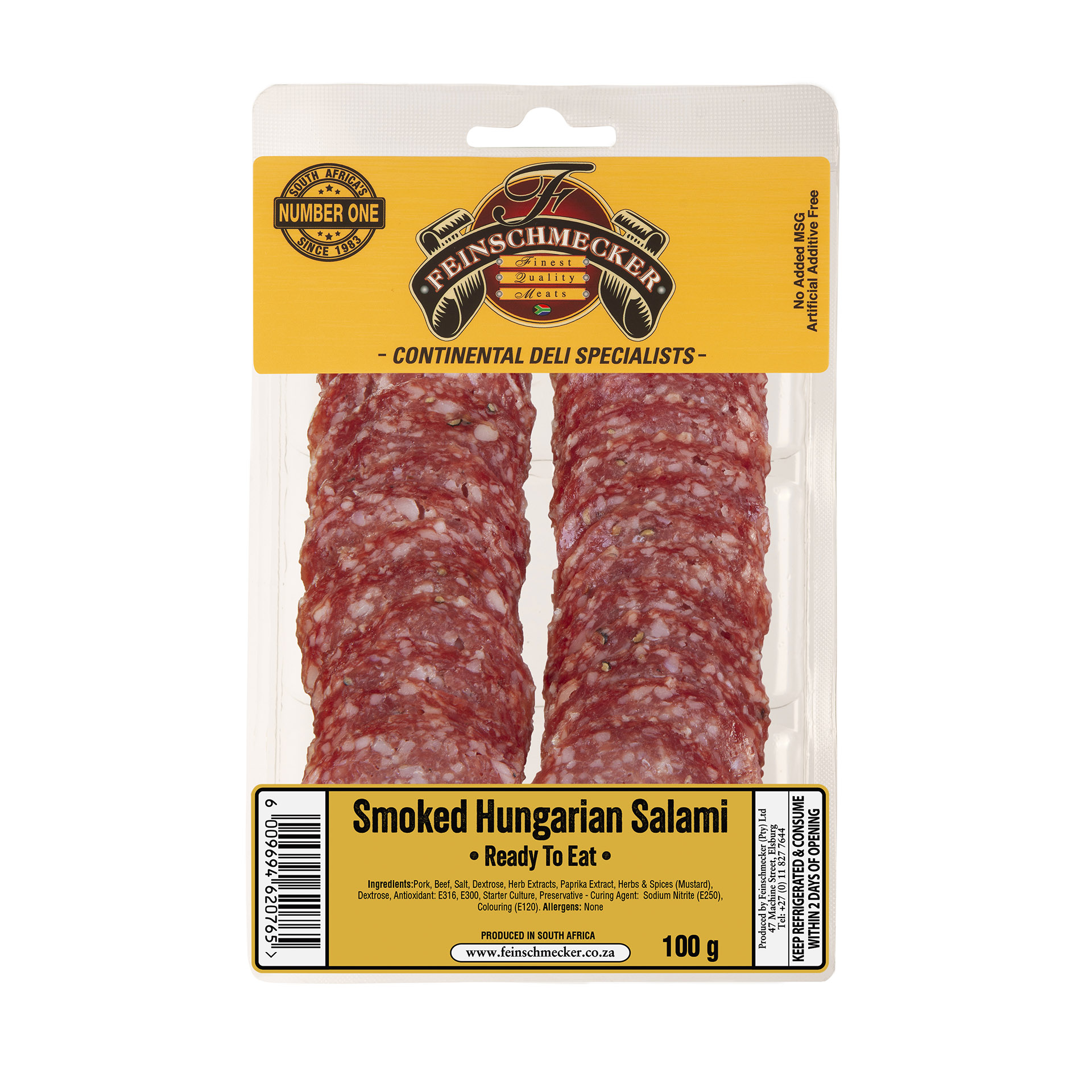Retail Prepack Hungarian Salami Medium, Smoked
